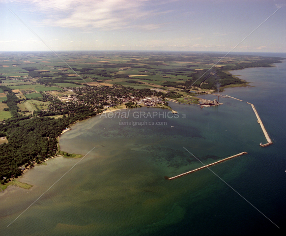 Harbor Beach, looking North in Huron County, Michigan